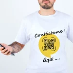 Playera QR y NFC Globo Amarillo Caballero